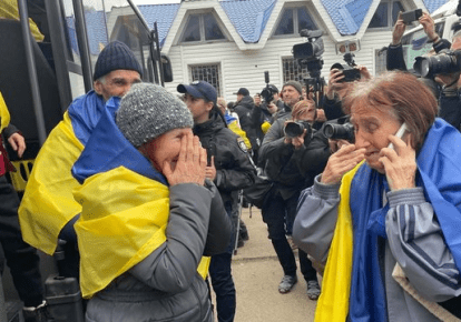 Евакуйовані українці з тимчасово окупованих Олешків Херсонської області
