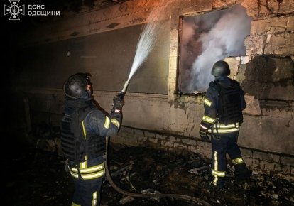 Тушение пожара на Одесщине