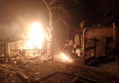 Пожежа від обстрілу на Дніпропетровщині