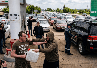 Паливна криза загострила настрої росіян — вони часто б'ються та сваряться у чергах за бензином