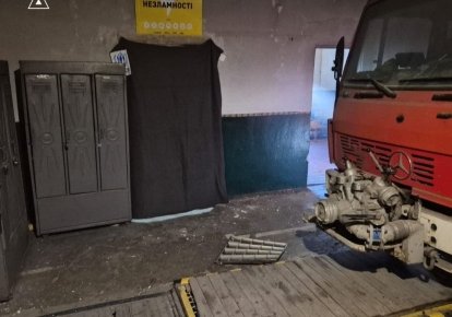 Руйнування в пожежній частині на Запоріжжі