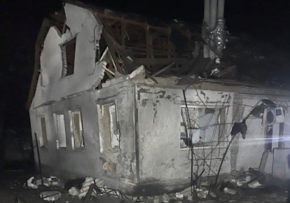 Разрушенный дом в Днепропетровской области