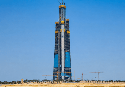 Строительство башни Jeddah Economic Company Tower (JEC) в портовом городе Джидда в Саудовской Аравии