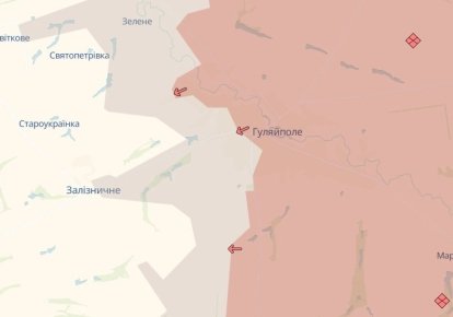 Карта боев в Запорожье