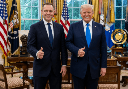 Кароль Навроцкий и Дональд Трамп
