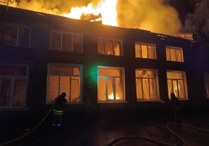 Пожар для обстрела на Днепропетровщине