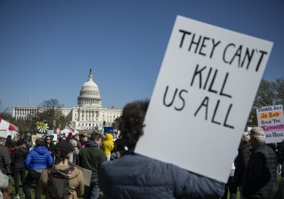 акция протеста против политики Трампа