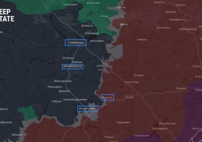 Карта боев на Донбассе