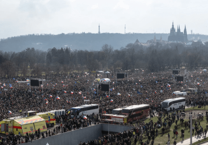 Митинг в Праге против правительства Андрея Бабиша, 21 марта 2026 года