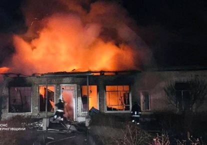 Пожежа від обстрілу на Чернігівщині