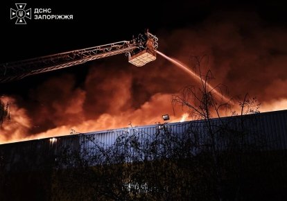 Пожар в Запорожье