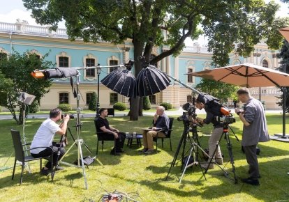 Владимир Зеленский дает интервью Sky News