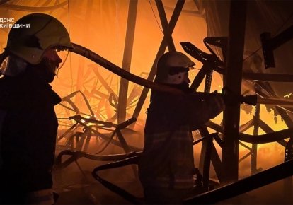 Пожар в Киевской области
