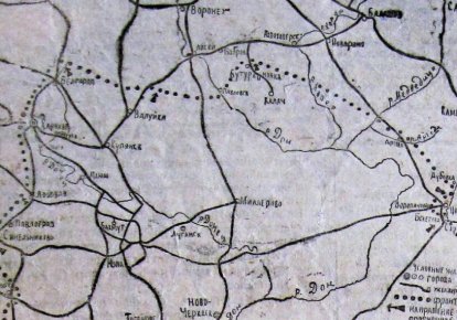 Лінія фронту на сході УСРР станом на 22 червня 1919-го // "Красная армия", 29 червня 1919-го