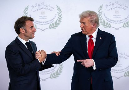 Еммануель Макрон і Дональд Трамп