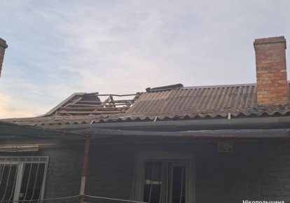 Пошкоджений будинок на Дніпропетровщині