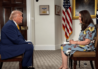 Дональд Трамп та кореспондент The New York Post Міранда Девайн