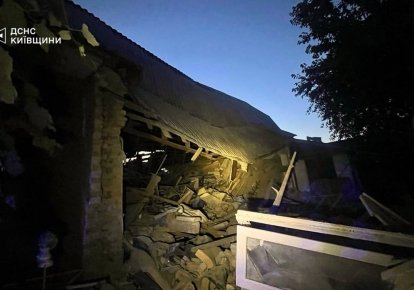Разрушенный дом в Киевской области