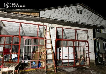 Поврежденный дом в Коротиче