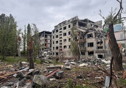 последствия обстрела в районе Константиновки
