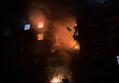 Пожежа від обстрілу Конотопа