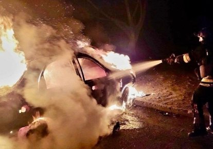 Пожежа від обстрілу на Дніпропетровщині
