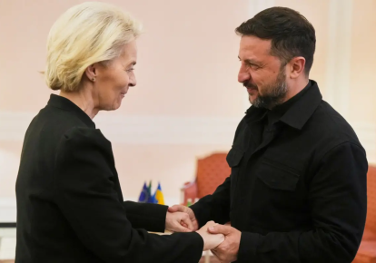 Президент Єврокомісії Урсула фон дер Ляйєн зустрічається з президентом України Володимиром Зеленським