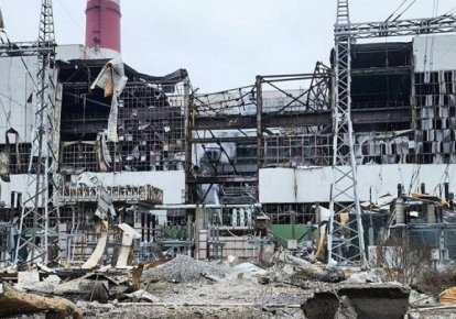 Разрушенная ТЭЦ-5 в Харькове, архивное фото