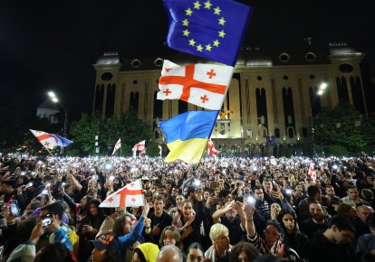 Протест оппозиции в Тбилиси