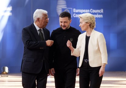 Антониу Кошта, Владимир Зеленский и Урсула фон дер Ляйен