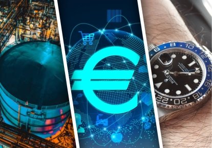Нефтеперерабатывающий завод, цифровой евро и наручные часы Rolex