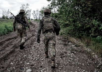 Украинские военные на фронте