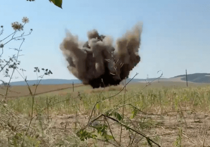 Момент подрыва боевой части