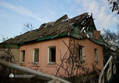 Пошкоджений будинок у Дніпрі