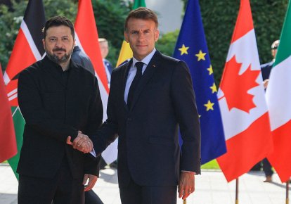 Владимир Зеленский и Эммануэль Макрон