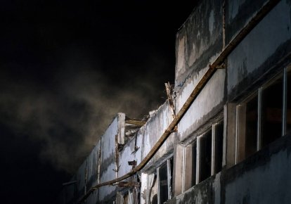Разрушение от обстрела в Кропивницком
