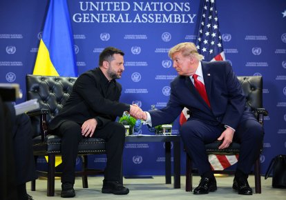 Президент Украины Владимир Зеленский и президент США Дональд Трамп