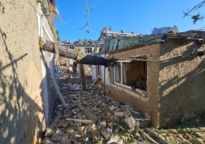 Разрушение от обстрелов в Херсоне