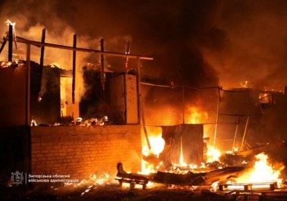 Российская атака вызвала пожар в Запорожье