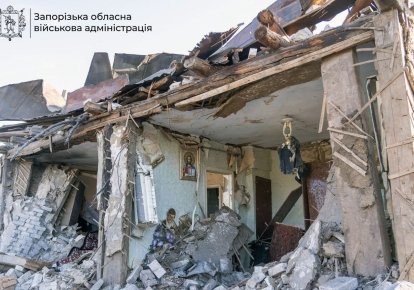 Разрушения на Запорожье