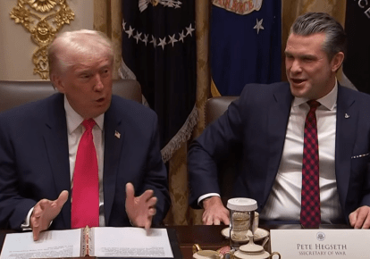 Дональд Трамп и Пит Хегсет