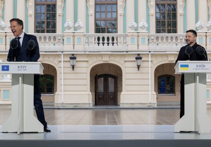 Президент Украины Владимир Зеленский и генеральный секретарь НАТО Марк Рютте