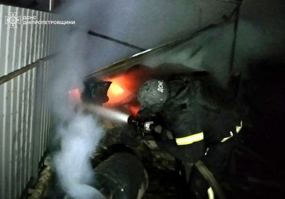 Пожар от обстрела
