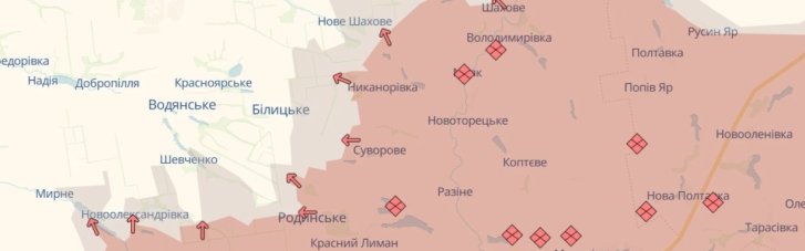 Армія РФ просунулася у двох районах Донеччини та окупувала село під Мирноградом, — DeepState