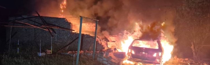 В Богодухове на Харьковщине из-за дроновой атаки пострадали 5 женщин, возник пожар