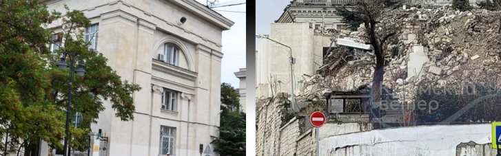 В Севастополе снесли штаб Черноморского флота РФ