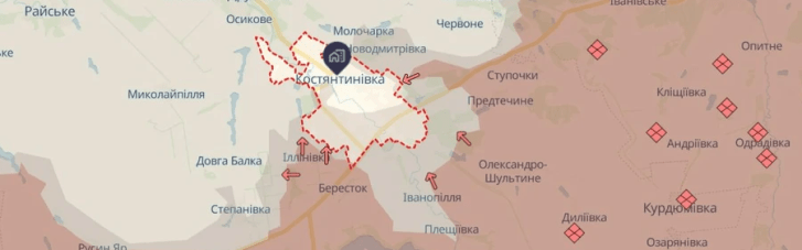 РФ предложила Украине прекратить огонь в "захваченной" Константиновке, чтобы передать тела павших