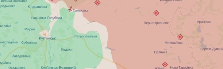 Військо РФ просунулося на Харківщині та Донеччині, — DeepState (КАРТА)