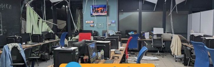 У Києві внаслідок нічної атаки пошкоджено офіс телеканалу "Ми - Україна" (ФОТО)