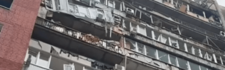 Реактивный БпЛА россиян попал в многоэтажку в Днепре. Есть раненые